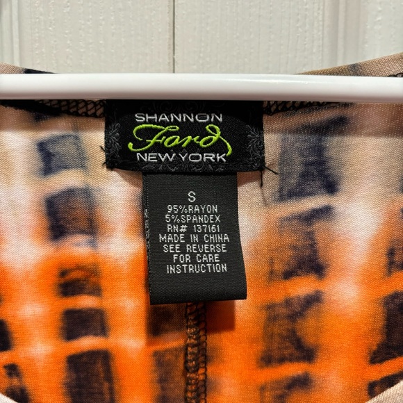 SHANNON FORD NEW YORK Women’s Striped Tie Dye Short Sleeve Tunic - size S - Picture 4 of 4